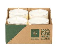 PURE Natural Lights - 8 bougies à chauffe-plat 10h de combustion, paquet de 3