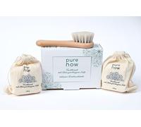 Pure Now Lot de 2 Savons Naturels 150 g - Fait Main à Froid, à l’Huile d’Olive - Frappe sur Pierre - Avec Brosse en Crin de Cheval - Pour Peaux Sensibles