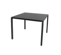 Pure Outdoor Table à manger petite L 100 x P 100 x H 74 cm Cane-Line Structure gris lave Plateau noir - 5711877091538