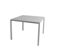 Pure Outdoor Table à manger petite L 100 x P 100 x H 74 cm Cane-Line Taupe/Nero noir - 5711877094461