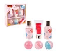 PURE PASSION Ensemble douche et bain, 6 pièces comprenant une lotion pour le corps 50 ml, des pétillants 3 x 60 g, un gel douche 100 ml et un bain moussant
