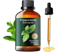 Pure Peppermint Essential Oil, Natural Mint Oil For Diffuser,Aromatherapy,Skin,Hair,Spa,Cleansing And Soap Making Diy 100ml