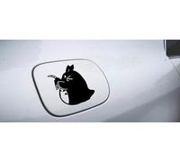 Pure Print Cut Autocollant pour protection de réservoir Totoro Anime Sticker pour voiture Convient à toutes les surfaces Noir