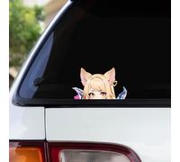 Pure Print Cut KDA Ahri Peeker - Lot de 2 autocollants LOL Fanart Anime - Imperméables et résistants aux UV - 13 x 7,5 cm - Pour voiture, ordinateur portable et accessoires de jeu