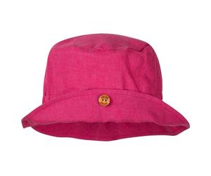 Pure Pure - Kid's Schlapphut Leinen mit Knopf - Chapeau - 47-49 cm - 47-49 cm - magenta