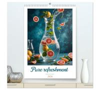 Pure refreshment - Infused water (High Quality Premium Wall Calendar 2026 DIN A2 portrait),CALVENDO 12 Month Wall Calendar: Refreshing and healthy infusion ideas.