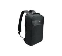 Mobilis Sac à Dos pour Ordinateur Portable 14-15.6", Sac à Dos de Travail/Affaires, Matière Déperlante, Noir et Argent
