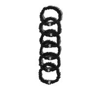 Pure Silk Skinny Scrunchies - Black