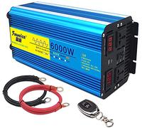 Pure Sine Wave Power Inverter 3000W 4000W 5000W 6000W 8000W DC 12V 24V to AC 220V 230V 240V Voltage Converter with AC Outlets Converter for RV Camping Camera TV ?Fridge (12V, 6000W)