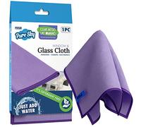 Pure-Sky Chiffon de Nettoyage Microfibre pour Verre et Fenêtre - AJOUTEZ SIMPLEMENT de l’Eau Sans Utiliser de Détergents - Chiffon Lustrant Magique Sans Traces, Pour Fenêtres, Verre, Miroirs