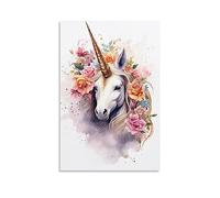Pure Unicorn Toile Art Poster Glam Animal Licorne Thème Americana Style Wall Posters Dortoir Décor Peinture Art