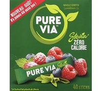 Pure Via Edulcorant stévia, zéro calorie - La boîte de 40 sticks