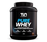 PURE WHEY | Isolate & Concentré de Whey | Jusqu’à 79% de Protéines | Riche en BCAA | Assimilation Graduelle | Musculation Rapide et Sèche | Peu Calorique | 2kg | Onctueuse Goût Chocolat | TLN