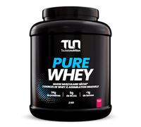 PURE WHEY | Isolate & Concentré de Whey | Jusqu’à 79% de Protéines | Riche en BCAA | Assimilation Graduelle | Musculation Rapide et Sèche | Peu Calorique | 2kg | Onctueuse Goût Fraise | TLN
