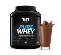 PURE WHEY | Jusqu’à 77% de Protéines | Riche en BCAA & EAA | Construction Musculaire Rapide et Sèche | Peu Calorique | Digestion Facile DigeZyme® | Texture MilkShake Saveur Chocolat | 2kg | TLN