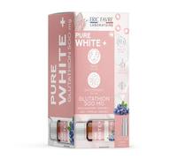 PURE WHITE + GLUTATHION 500mg - Complément Alimentaire Antioxydant Ultra-Concentré - Peau Eclatante, Contre le Stress Oxydatif - Programme 10J - Saveur Myrtille - Faible en Sucres - Eric Favre