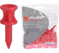 Pure2improve - Tees de golf "Step", plastique paquet de 25 RD3942 (37 mm) (Rouge)