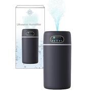 PureAire Humidificateur à brume froide pour chambre et bureau à domicile, diffuseur d'air à ultrasons LED couleur avec réservoir d'eau haute capacité de 800 ml et USB - Noir