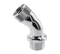 PureBowlic Adaptateur coudé en laiton 45 degrés, connecteur chromé pour pommeau de douche et support/rallonge de résistance pour changer la direction du débit/filetage femelle vers mâle