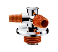 PureBowlic Adaptateur de joint de vidange de sol pour machine à laver, connecteur de vidange d'égout 2 en 1 pour tuyau de descente de salle de bain, raccord de plomberie ABS anti-odeur avec joint en