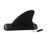 PureBowlic Aileron de planche de surf gonflable pour stand up paddle, gouvernail amovible avec base, accessoire de contrôle de stabilité en plastique pour le surf, noir