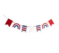 PureBowlic Bannière en feutre pour fête de l'indépendance avec étoiles et rayures patriotiques à faire soi-même pour la maison, le jardin, les salles de mariage, usage extérieur et intérieur, couleur
