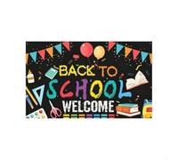 PureBowlic Bannière pour retour École 180x110cm pour déco Joyeuse Bannière | Thème rentrée scolaire, crée une ambiance joyeuse, pour idéal pour accueillir les élèves, design engageant(QZBBJ209)