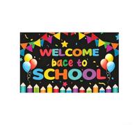 PureBowlic Bannière pour retour École 180x110cm pour déco Joyeuse Bannière | Thème rentrée scolaire, crée une ambiance joyeuse, pour idéal pour accueillir les élèves, design engageant(QZBBJ207)