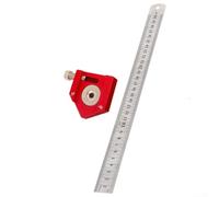 PureBowlic Bloc de positionnement de règle en acier pour localisateur central, traceur d'angle en alliage d'aluminium de 300 mm et jauge de ligne de marquage pour le travail du bois, outil de mesure à