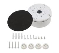 PureBowlic Boîte de jonction à base profonde en métal pour caméras dôme avec gestion des câbles intégrée, support de montage de caméra de sécurité en alliage d'aluminium résistant aux intempéries