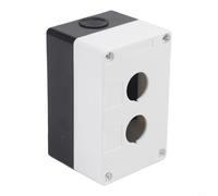 PureBowlic Boîtier de commande à bouton-poussoir de 22 mm, boîtier de commande en plastique ABS avec indice IP65, trou pré-percé et bague d'étanchéité pour applications électriques industrielles (2