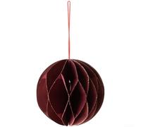 PureBowlic Boule de Noël en papier blanc crème 7 cm à suspendre