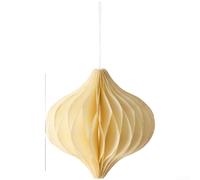 PureBowlic Boule de Noël en papier blanc crème 7 cm à suspendre