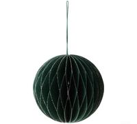 PureBowlic Boule de Noël en papier blanc crème 7 cm à suspendre