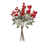 PureBowlic Bouquet de Noël Artificiel 40cm Décoration Festive Bouquet de | Design vibrant , fleurs colorées, ambiance joyeuse, pour idéal fêtes de fin d' pour année, décoration intérieure