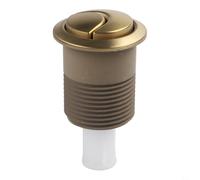 PureBowlic Bouton de chasse d'eau en ABS doré avec design rond contemporain pour 45 compatibilités, fonction d'économie d'eau et installation simple à faire soi-même