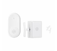 PureBowlic Bouton poussoir pour Smart Switch, contrôleur sans fil RF avec télécommande circulaire, doigt robot ABS pour lumières, portée de 30 m, rechargeable, blanc, 51 x 54 mm (1)