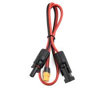PureBowlic Câble de panneau solaire 12 AWG pour connecteur XT60 femelle vers mâle, charge en cuivre étamé de 0,6 m avec gaine en PVC pour générateur solaire et alimentation puissante du véhicule