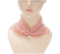 PureBowlic Cache-cou en tulle perlé style carré imprimé tendance | Tissu polyester doux, sensation légère, texture respirante, détails en tulle perlé, col rond