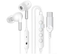 PureBowlic Casque de jeu filaire avec connecteur de type C de 3,5 mm, écouteurs antibruit, pilote de 10 mm, mode de jeu à faible latence pour IPh 16 15 pour Android, télécommande en ligne, câble de
