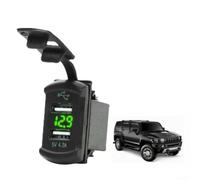PureBowlic Chargeur USB double 12 V pour voltmètre numérique LED verte interrupteur à bascule pour voiture, camion, bateau, UTV, prise de charge rapide DC 5 V 4,2 A, adaptateur de montage sur panneau