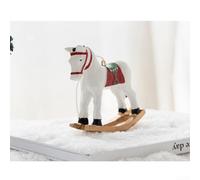 PureBowlic Cheval à bascule fait à la main - Décoration festive de 8 cm