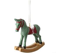 PureBowlic Cheval à bascule fait à la main - Décoration festive de 8 cm