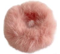 PureBowlic Chouchou en peluche de style coréen, haute élasticité, doux pour femmes et filles, usage quotidien, sorties décontractées, réunions élégantes, rouge pastèque (couleur pêche)