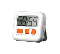 PureBowlic Compte à rebours numérique pour alarme forte, dos magnétique et support pour la cuisine, les études d'étudiants, l'entraînement physique, grand écran LCD 99M59S, blanc
