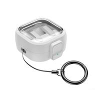 PureBowlic Coque Earph en TPU pour Galaxy Buds 4 Pro avec verrouillage anti-perte, support de charge sans fil, coins anti-chocs, mousqueton en métal, noir (blanc)