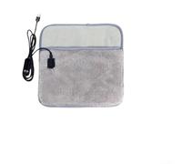 PureBowlic Coussin chauffant USB pour pieds, 30 x 30 cm, chauffe-pieds électrique pour 5 niveaux de température 35-55 C, minuterie 2-10 h, tapis chauffant en polaire doux pour la maison, le bureau