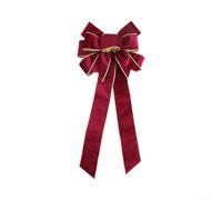 PureBowlic Décoratif pour velours avec pour bord Glitter Argent Décoratif | pour velours doux pour premium, bordure glitter argent, taille 29x55cm, design élégant, résistant à la (Burgundy Velvet Bow)