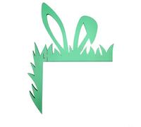 PureBowlic Décoration d'angle de porte en bois lapin de Pâques, cadre de porte en buis, décoration pour la maison, le porche, la chambre à coucher, panneau de décoration de vacances de printemps