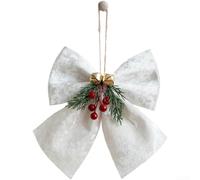PureBowlic Décoration de Noël de style coréen en velours rouge 3D pour arbre, couronne, cheminée, accessoires à suspendre pour fêtes, design moderne et élégant 16 x 20 cm, 25 x 20 cm, 35 x 30 cm
